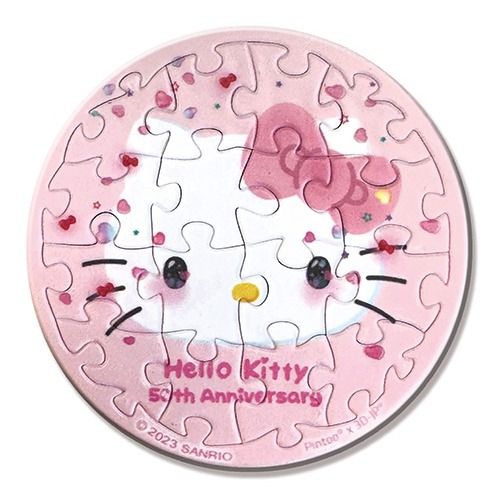 Hello Kitty【50周年】眼中的未來拼圖磁鐵16片(圓)-007