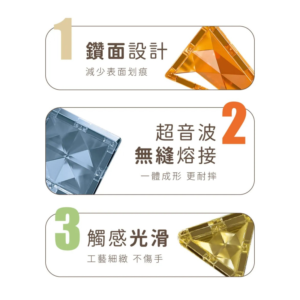 小牛津/霧鑽創意磁力片-100pcs(自然色系/鑽感切面/STEAM玩具)~森系絕美顏色，啟發藝術靈感！-細節圖3