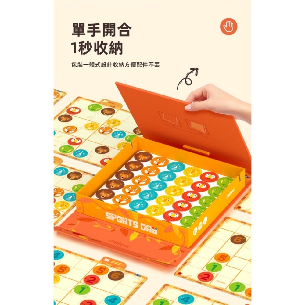 MiDeer 數獨遊戲系列－叢林派對-入門3歲+/海洋探索-初階4歲+/恐龍世界-中階5歲+/動物運動會-高階6歲+-細節圖8