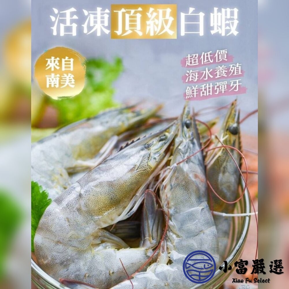 【小富嚴選】嚴選高品質白蝦 產地新鮮捕撈。(規格20/30/40/50/60/70/80/100/重量850g)-細節圖8