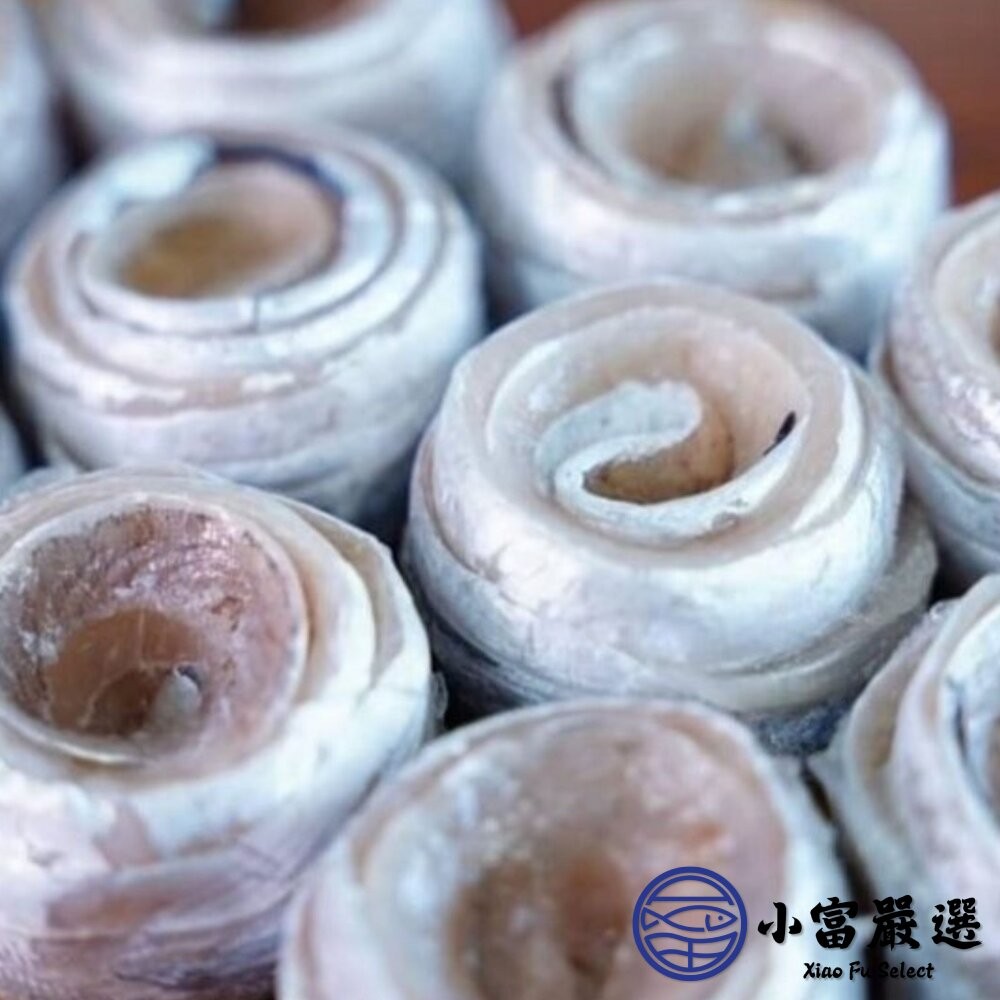 【小富嚴選】深海去刺白帶魚捲 白帶魚卷 銀帶魚捲 (500g/包) 白帶魚皮 白帶魚肚 真空包裝 香煎-細節圖3