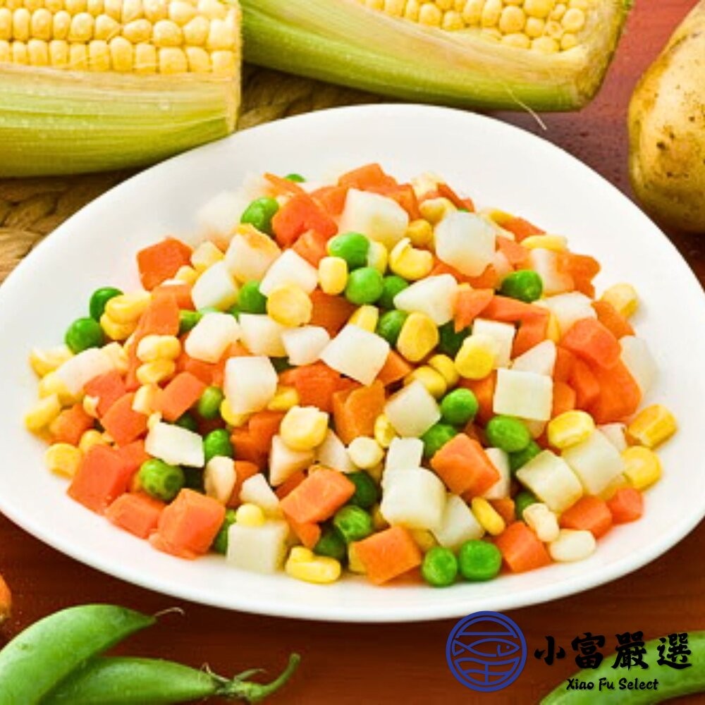 【小富嚴選】四色豆 (玉米粒、青豆仁、玉米、馬鈴薯) (1000g/包) 炒飯 配菜 調味-細節圖4
