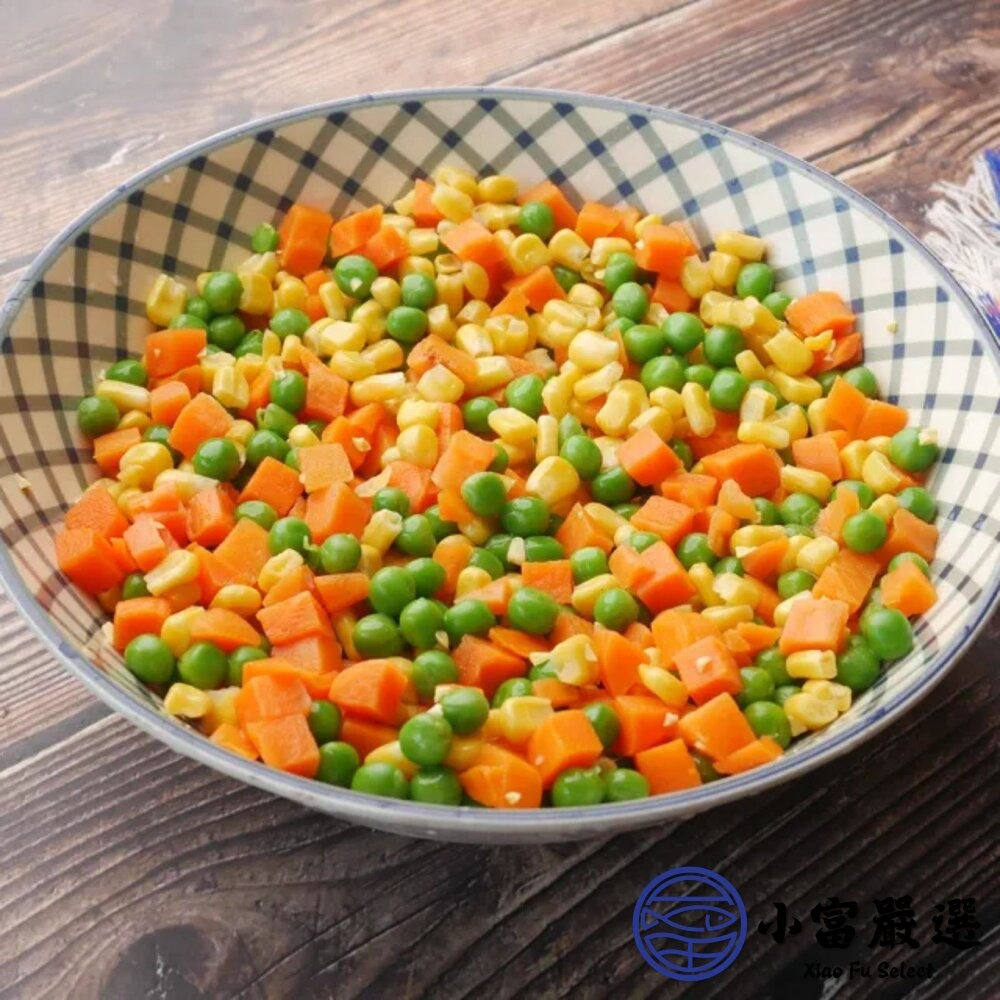 【小富嚴選】炒飯專用冷凍三色豆 玉米粒 紅蘿蔔丁 青豆仁 綜合蔬菜 (1000g/包) 四色豆 什錦蔬菜-細節圖4
