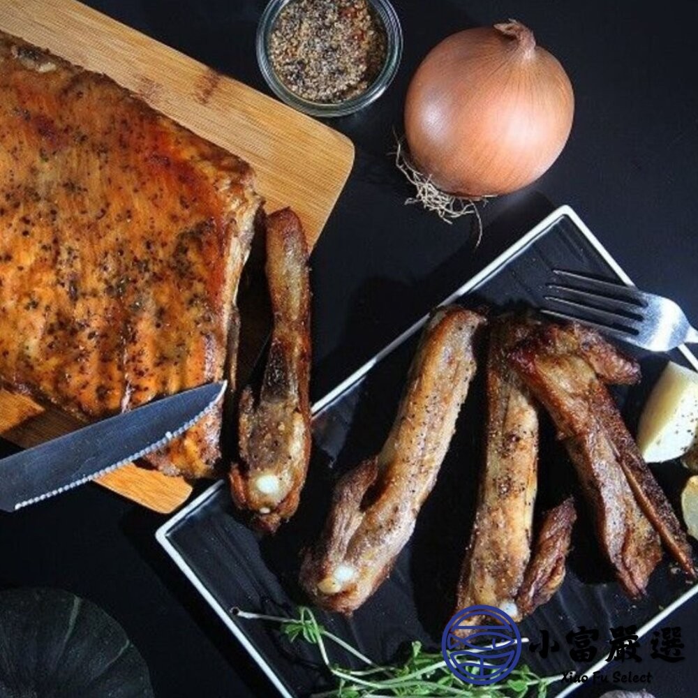【小富嚴選】法式豬肋排 台灣豬 肋排帶肉 帶肉豬肋排 豬排骨 排骨肉 (1100g/包) 香草豬肋排 豬肋排 烤豬肋排-細節圖3