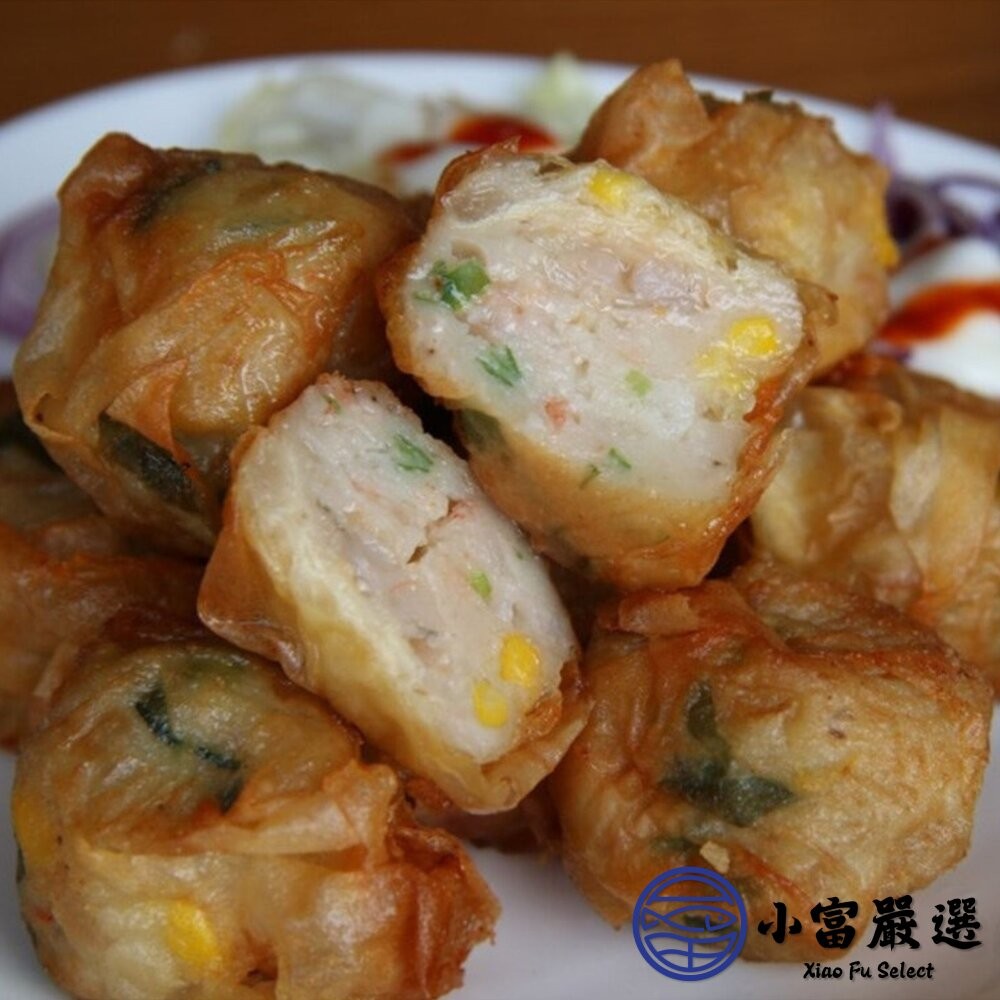 【小富嚴選】雙脆蝦仁球 金黃酥脆 雙脆蝦仁球 (12粒/320g/盒) 年菜 點心 炸物 年貨 團購美食-細節圖3