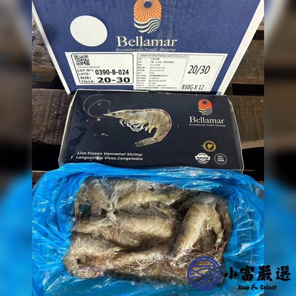 【小富嚴選】嚴選精選高品質白蝦 鮮甜美味 活凍白蝦 。(重量750g~850g/多種規格大小) 火鍋海鮮 草蝦 天使紅蝦-細節圖5