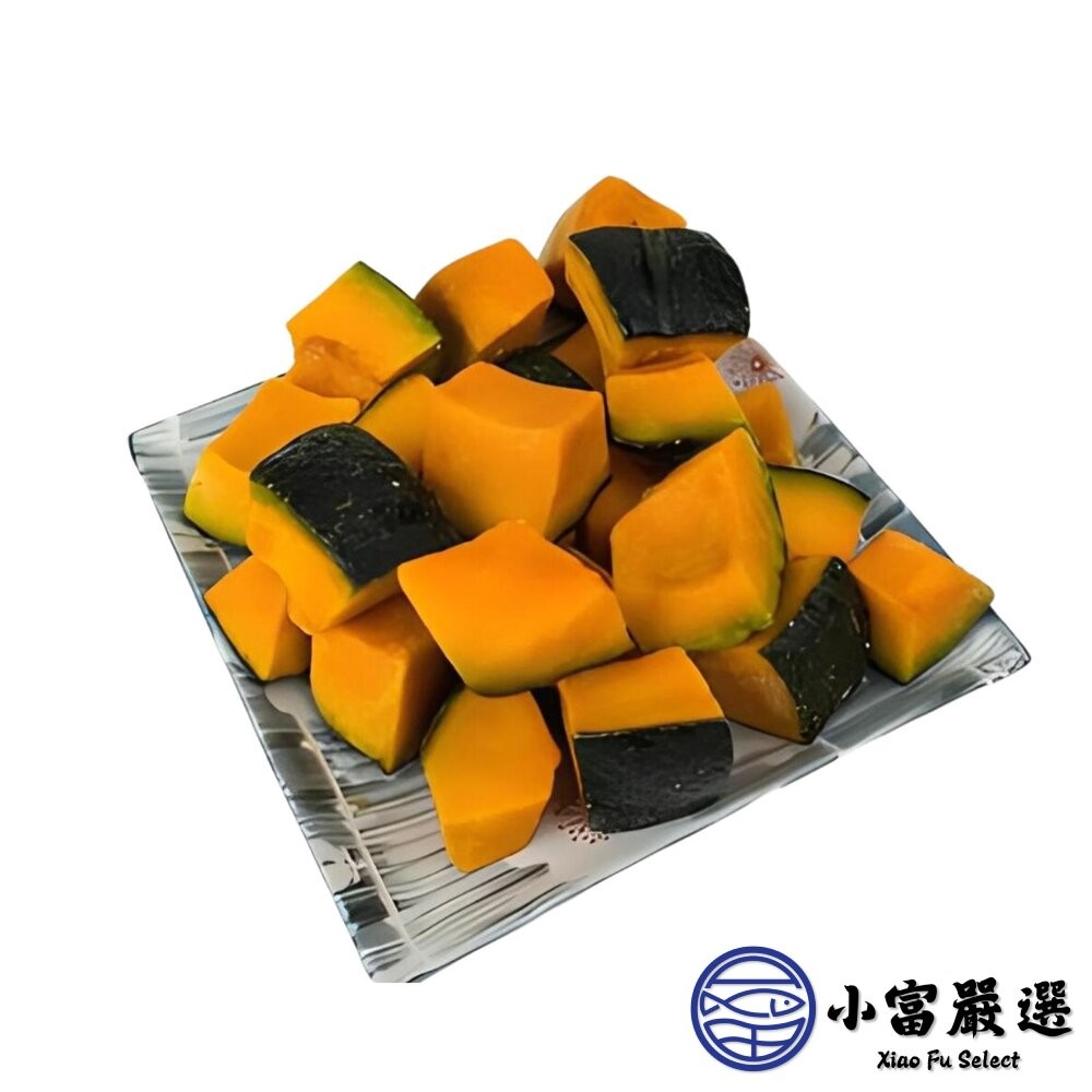 【小富嚴選】帶皮南瓜塊 帶皮南塊丁 南瓜切塊 帶皮金瓜塊  (1000g/包) 南瓜濃湯 南瓜料理 南瓜粥-細節圖2