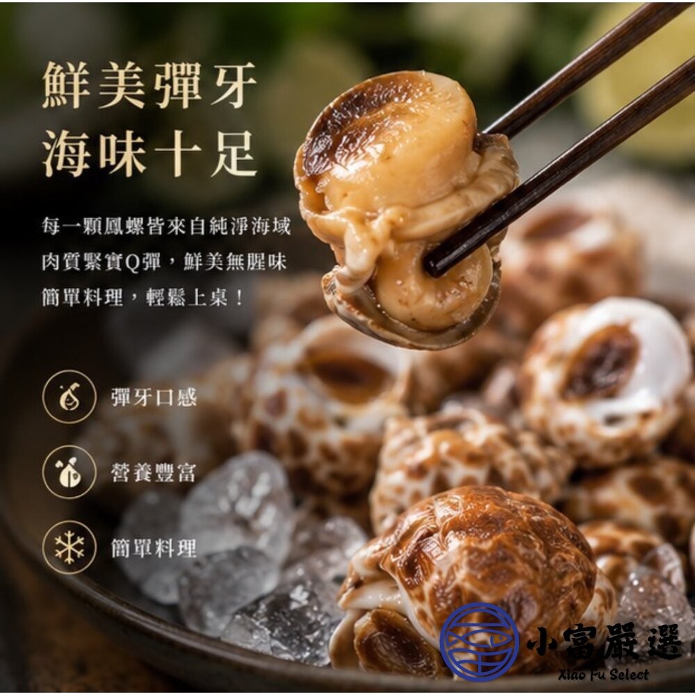 【小富嚴選】野生鳳螺粒 印度鳳螺 鳳螺 (2kg/包)最好規格50/80 下酒菜 海鮮控必吃 餐廳級美味-細節圖6