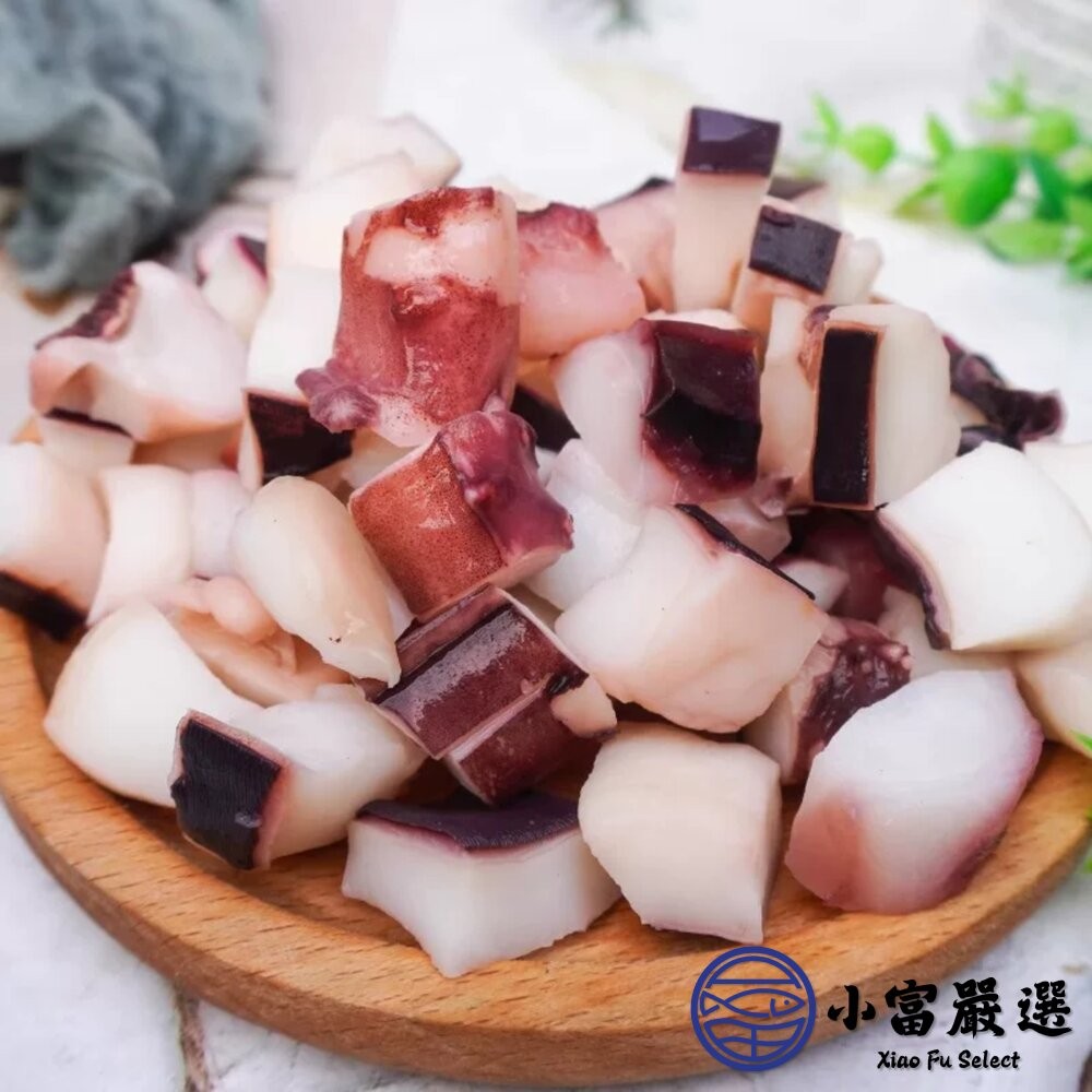 【小富嚴選】祕魯魷魚丁 魷魚翅丁 章魚燒用 祕魯魷魚丁 魷魚翅條 章魚燒專用 炸魷魚 (1000g/包) 魷魚頭 魷魚足-細節圖2