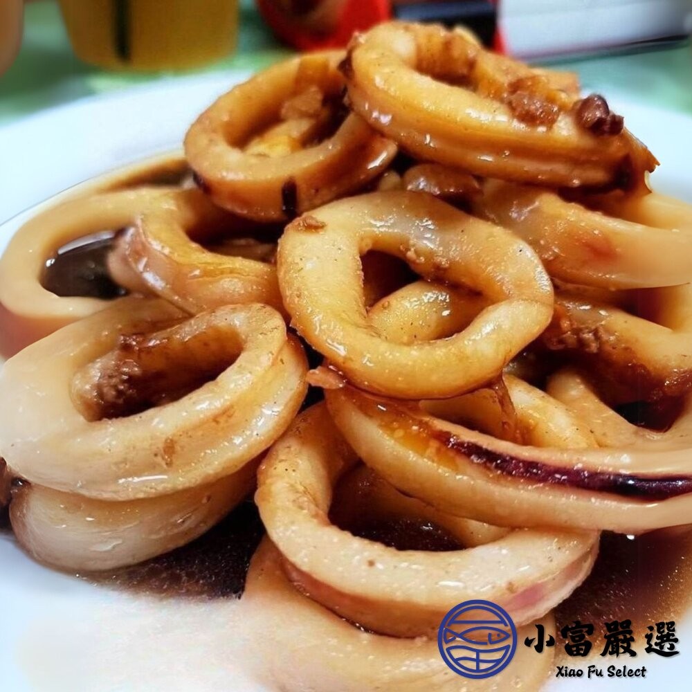 【小富嚴選】-生魷魚圈 魷魚圈 魷魚切圈 魷魚切段 (1000g/包) 酥炸魷魚 三杯 熱炒 夜市 燒烤-細節圖3
