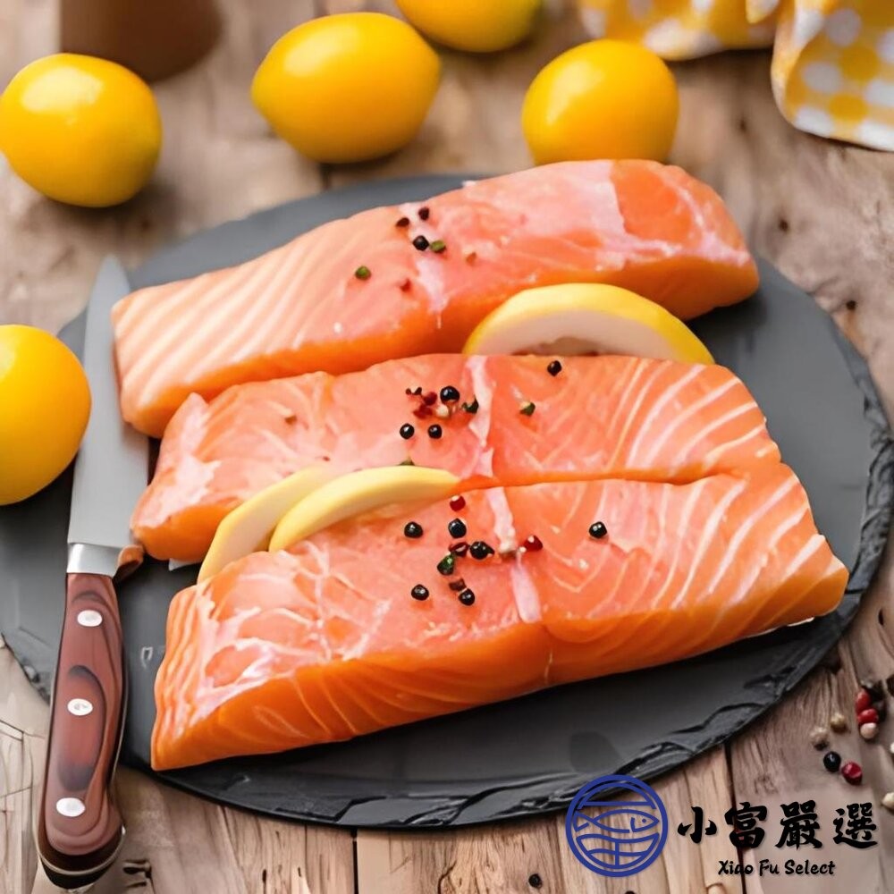【小富嚴選】智利鮭魚 鮭魚菲力切塊P級 無紙板純重(150/200) 香煎鮭魚 露營食材-細節圖3