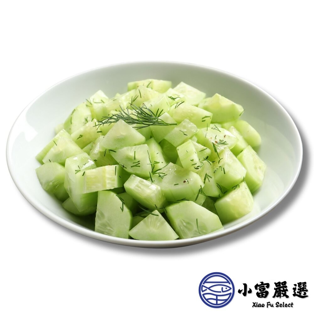 【小富嚴選】冷凍大黃瓜 大黃瓜塊 大黃瓜切塊 ( 1公斤/包) 涼拌 清爽 點心 前菜-細節圖2