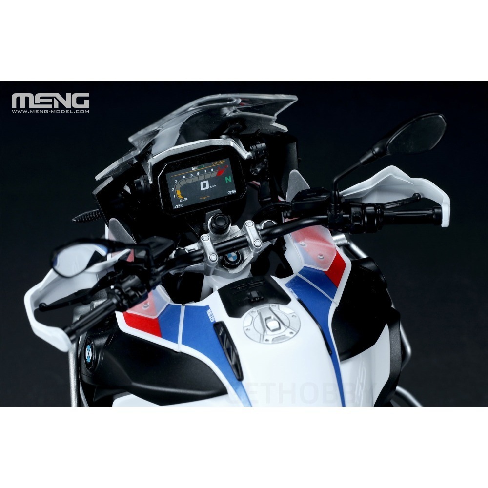 MENG MT-005s 1/9 BMW R 1250 GS ADV“大鳥”越野旅行摩托車 (另售旅行箱)（悅色版）-細節圖4