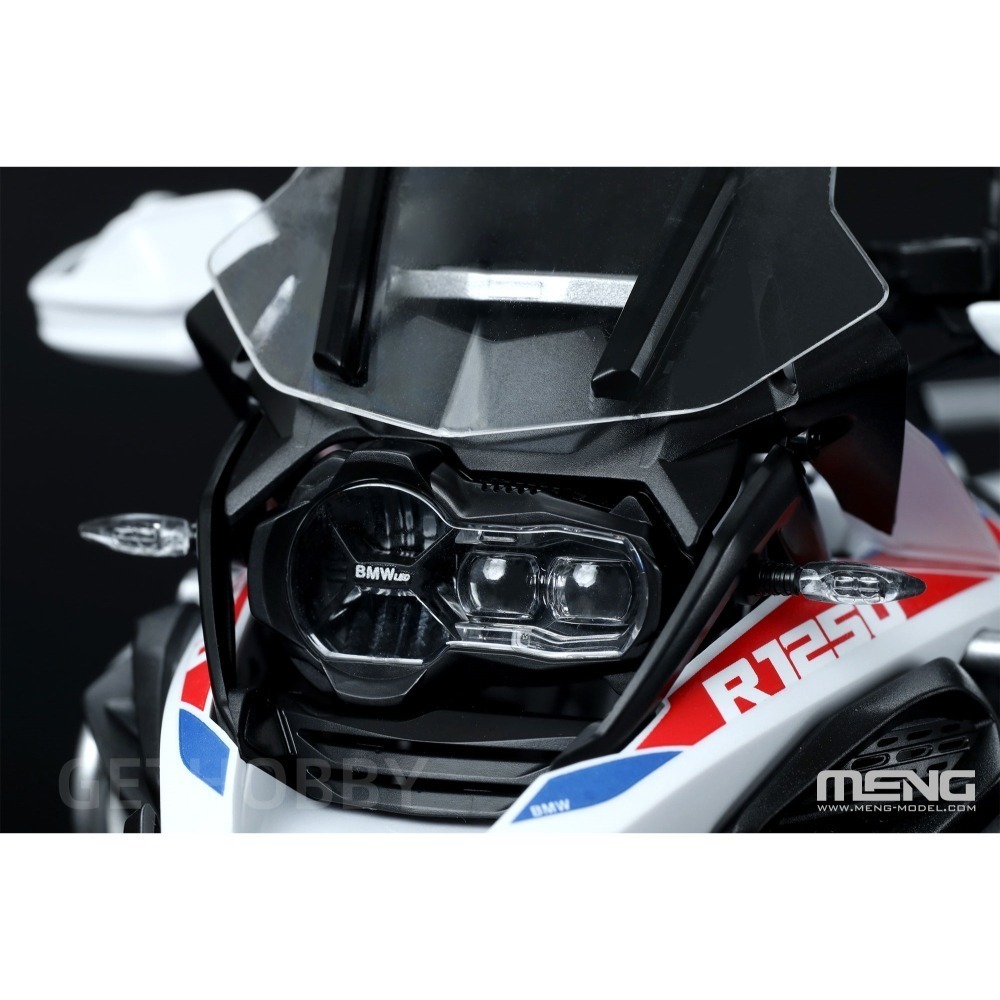 MENG MT-005s 1/9 BMW R 1250 GS ADV“大鳥”越野旅行摩托車 (另售旅行箱)（悅色版）-細節圖5