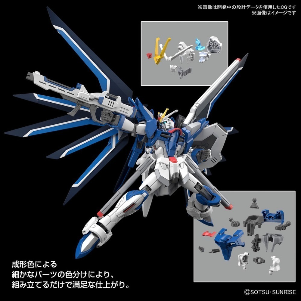 BANDAI 代理版 組裝模型 #243 SEED HG 1/144 振揚自由鋼彈-細節圖10