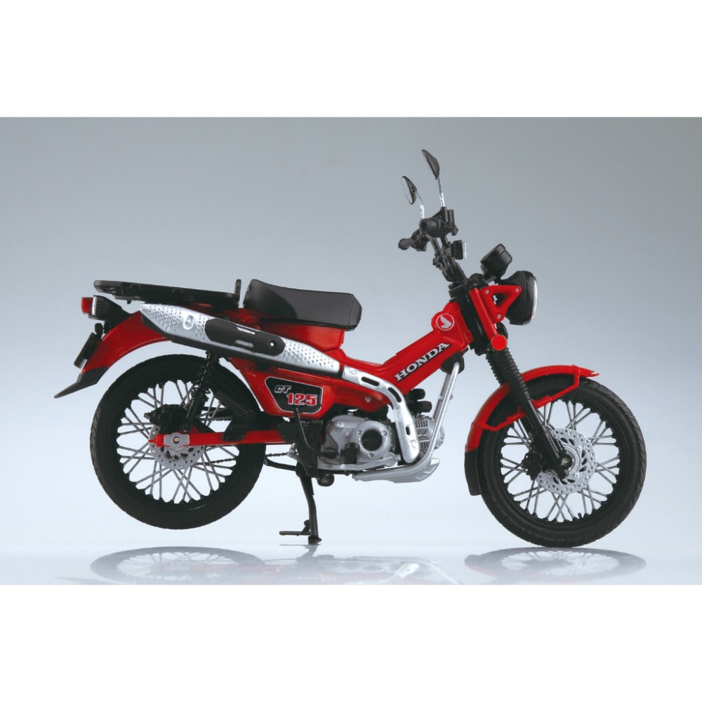 AOSHIMA 青島 1/12 本田 HONDA 機車 CT125 Hunter Cub 火焰紅色 完成品-細節圖2