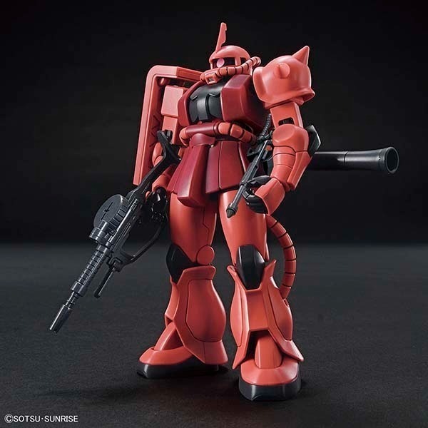 BANDAI 組裝模型 #234 HGUC  1/144 機動戰士鋼彈 40週年 MS-06S Zaku II 夏亞專用-細節圖2