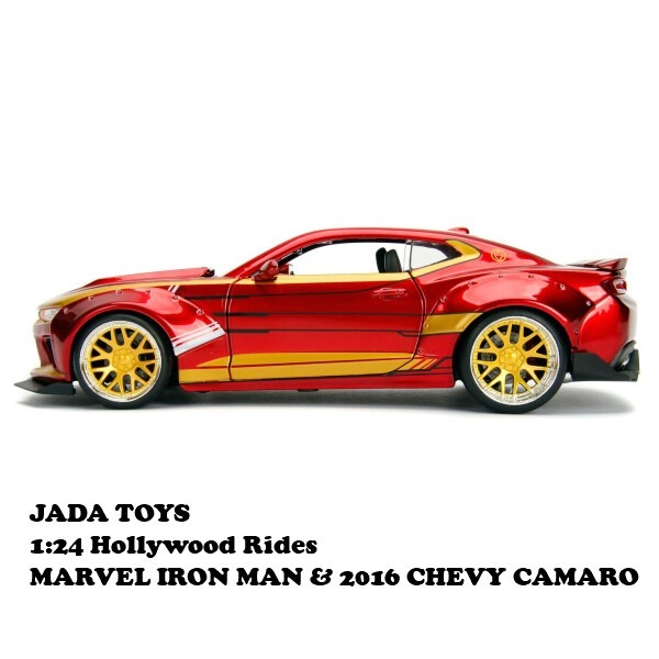 JADA TOTS 1/24 MARVEL 漫威鋼鐵人&2016雪佛蘭科邁羅  壓鑄金屬車-細節圖5