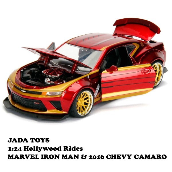 JADA TOTS 1/24 MARVEL 漫威鋼鐵人&2016雪佛蘭科邁羅  壓鑄金屬車-細節圖6