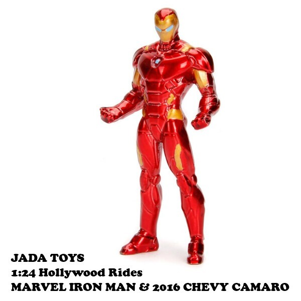 JADA TOTS 1/24 MARVEL 漫威鋼鐵人&2016雪佛蘭科邁羅  壓鑄金屬車-細節圖9