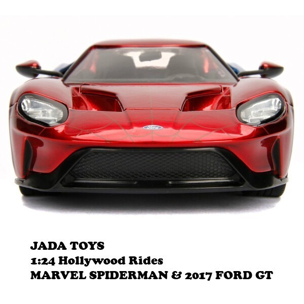 JADA TOTS 1/24 MARVEL 漫威蜘蛛人&2017年福特GT 壓鑄金屬車-細節圖4