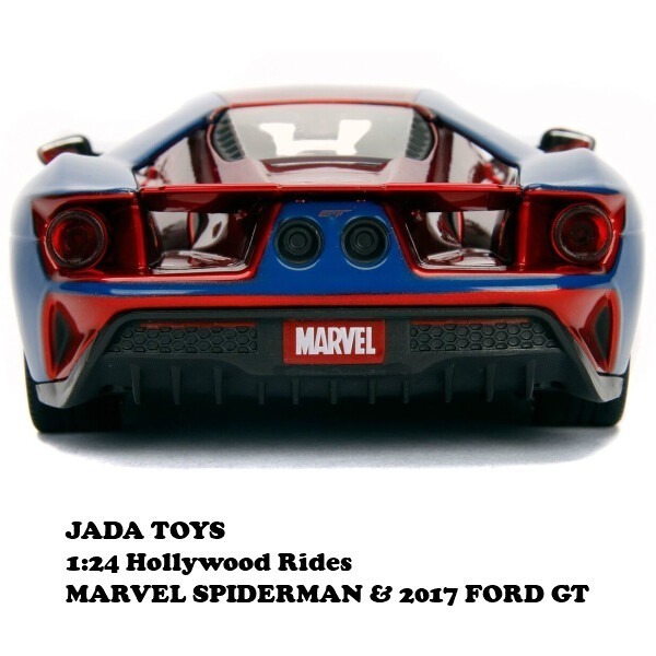 JADA TOTS 1/24 MARVEL 漫威蜘蛛人&2017年福特GT 壓鑄金屬車-細節圖5