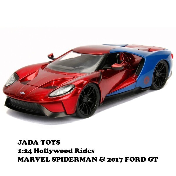 JADA TOTS 1/24 MARVEL 漫威蜘蛛人&2017年福特GT 壓鑄金屬車-細節圖6