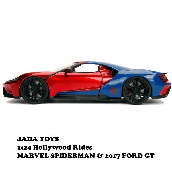 JADA TOTS 1/24 MARVEL 漫威蜘蛛人&2017年福特GT 壓鑄金屬車-細節圖7