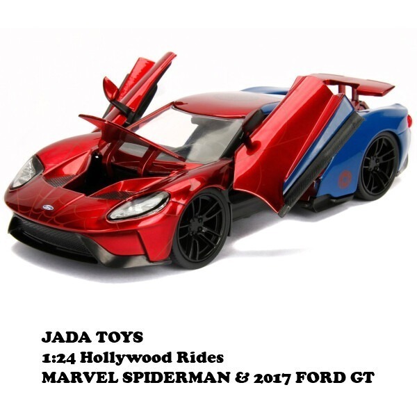 JADA TOTS 1/24 MARVEL 漫威蜘蛛人&2017年福特GT 壓鑄金屬車-細節圖8