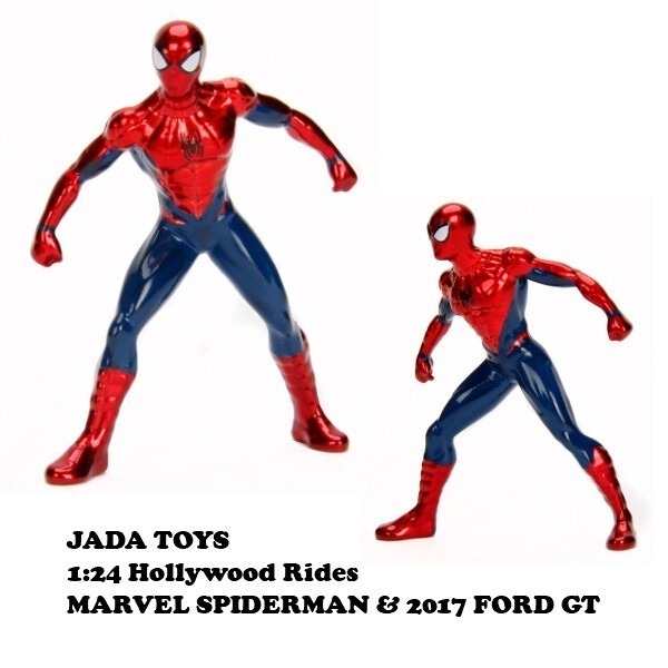 JADA TOTS 1/24 MARVEL 漫威蜘蛛人&2017年福特GT 壓鑄金屬車-細節圖9
