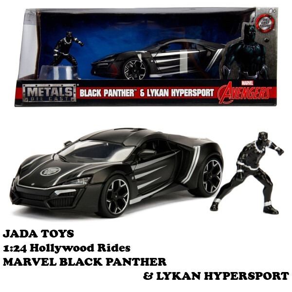 JADA TOTS 1/24 MARVEL Marvel 黑豹 BLACK PANTHER & LYKAN 壓鑄金屬車-細節圖2