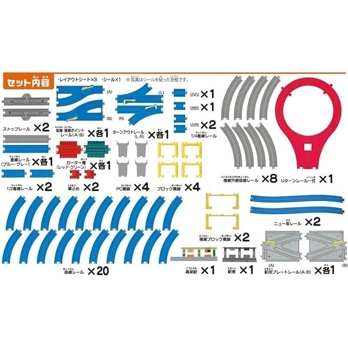 TAKARA TOMY PLARAIL鐵道王國 DX豪華20種變化軌道組+E5系新幹線& E6系新幹線連接套裝(同捆包)-細節圖2