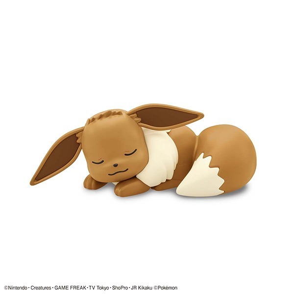 BANDAI 精靈寶可夢 神奇寶貝 Pokemon PLAMO 快組系列 007 伊布睡眠版 組裝模型-細節圖2