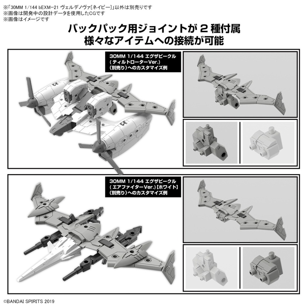 BANDAI 組裝模型  1-144 30MM 1-144 bEXM-21 維爾迪諾瓦(綠色)-細節圖5