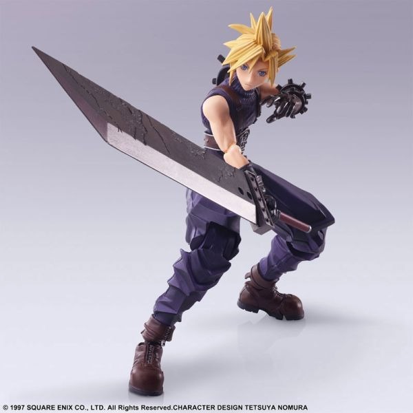 SE BRING ARTS FF7 克勞德 CLOUD STRIFE 15cm 可動公仔-細節圖5