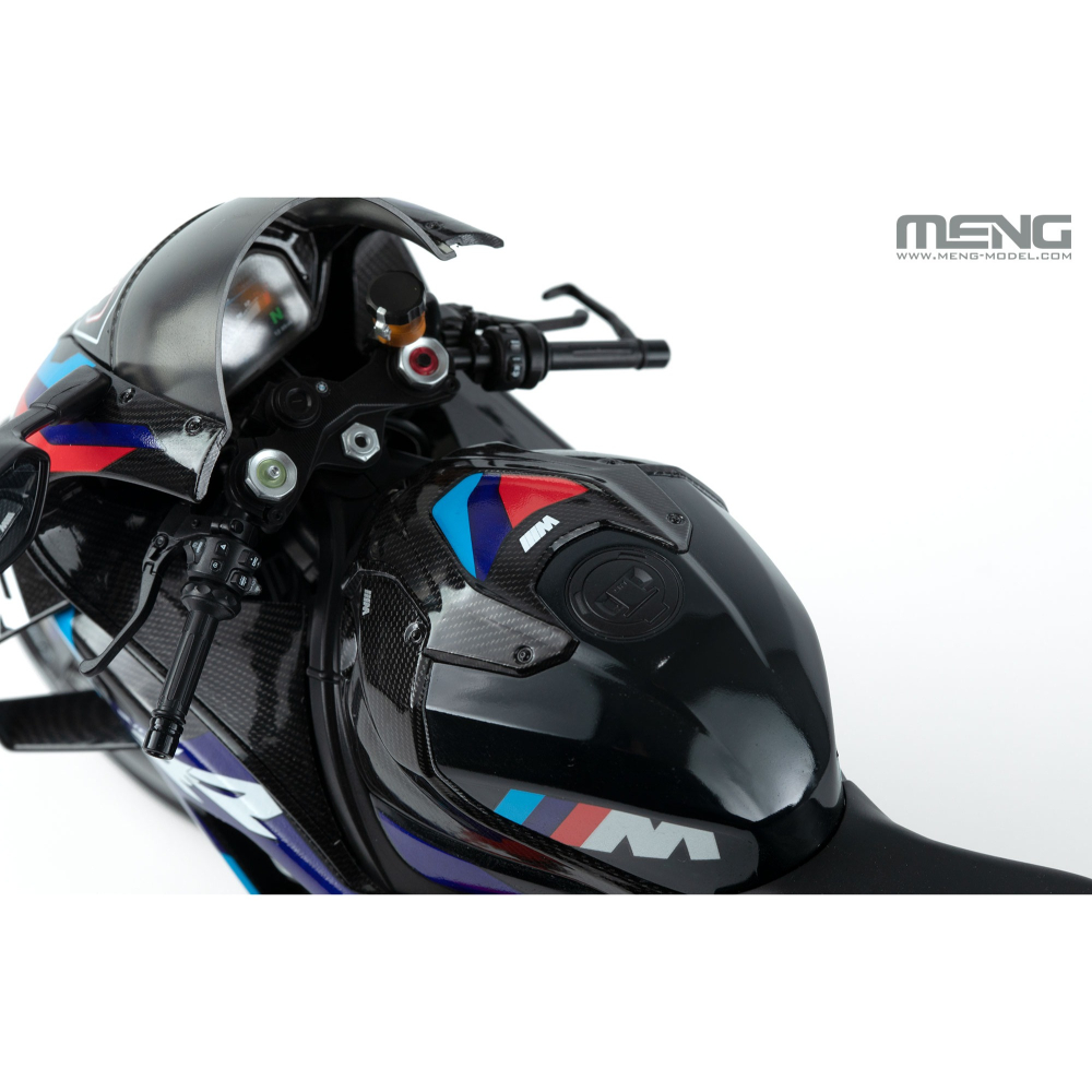 MENG MT-009s 1/9 BMW M 1000RR 摩托車（悅色版）組裝模型-細節圖5