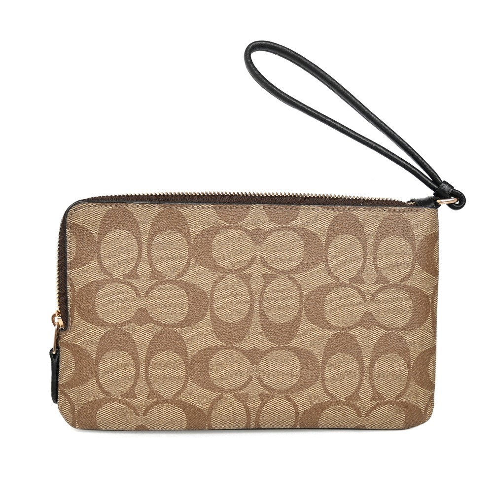 Coach 老花雙色大小雙層手拿包-細節圖3