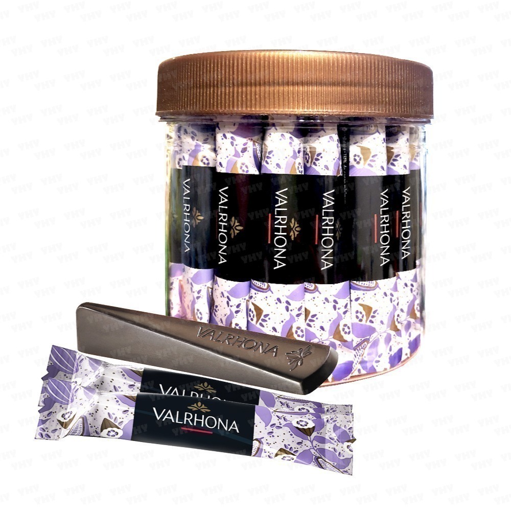 【VALRHONA】法芙娜頂級純苦61%巧克力棒｜獨立包裝｜法國進口巧克力(40入裝/罐)-細節圖2