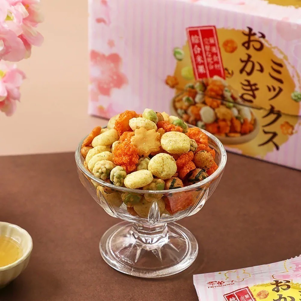 【豆之家】翠果子航空米果禮盒｜角小酥｜櫻花米果｜原味豆｜醬燒豆｜香草米果｜純素｜翠菓子｜伴手禮 (14gx20包/盒)-細節圖2