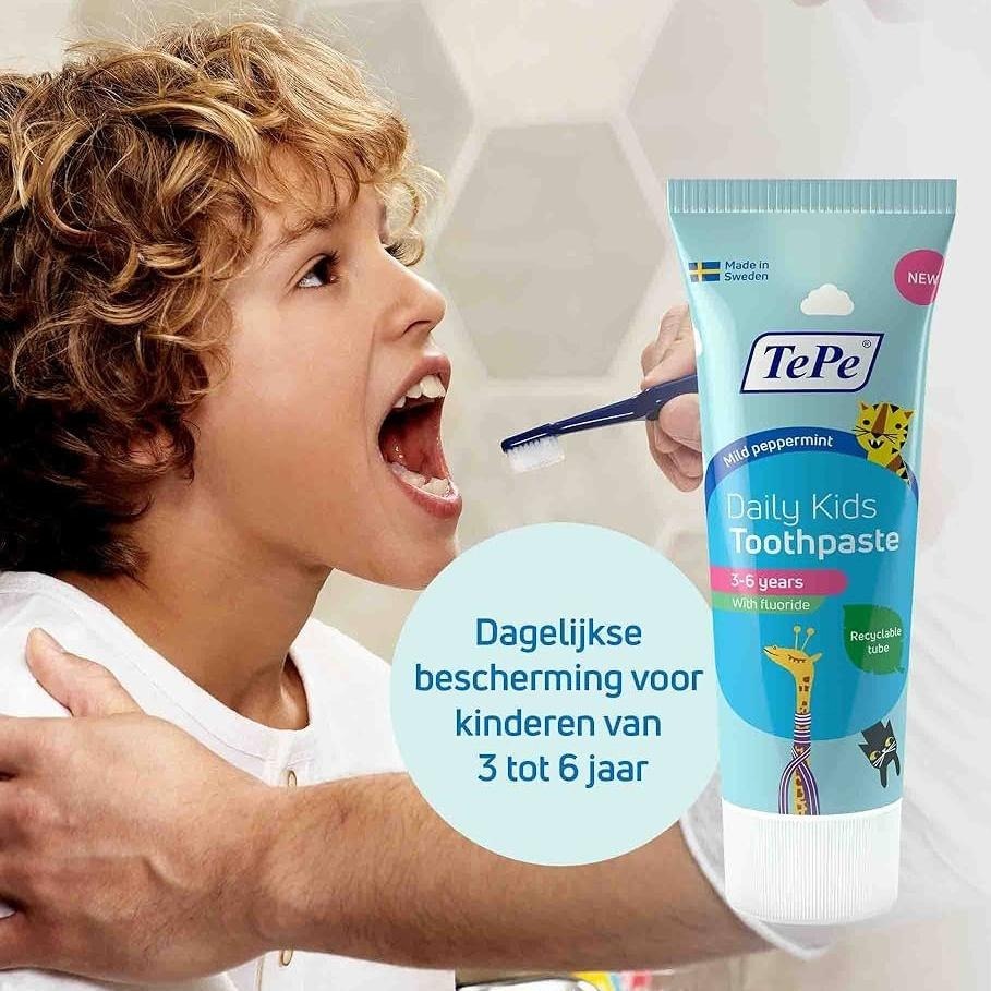 瑞典原裝進口TEPE潔淨護齒兒童牙膏#專為3歲以上兒童設計-細節圖3