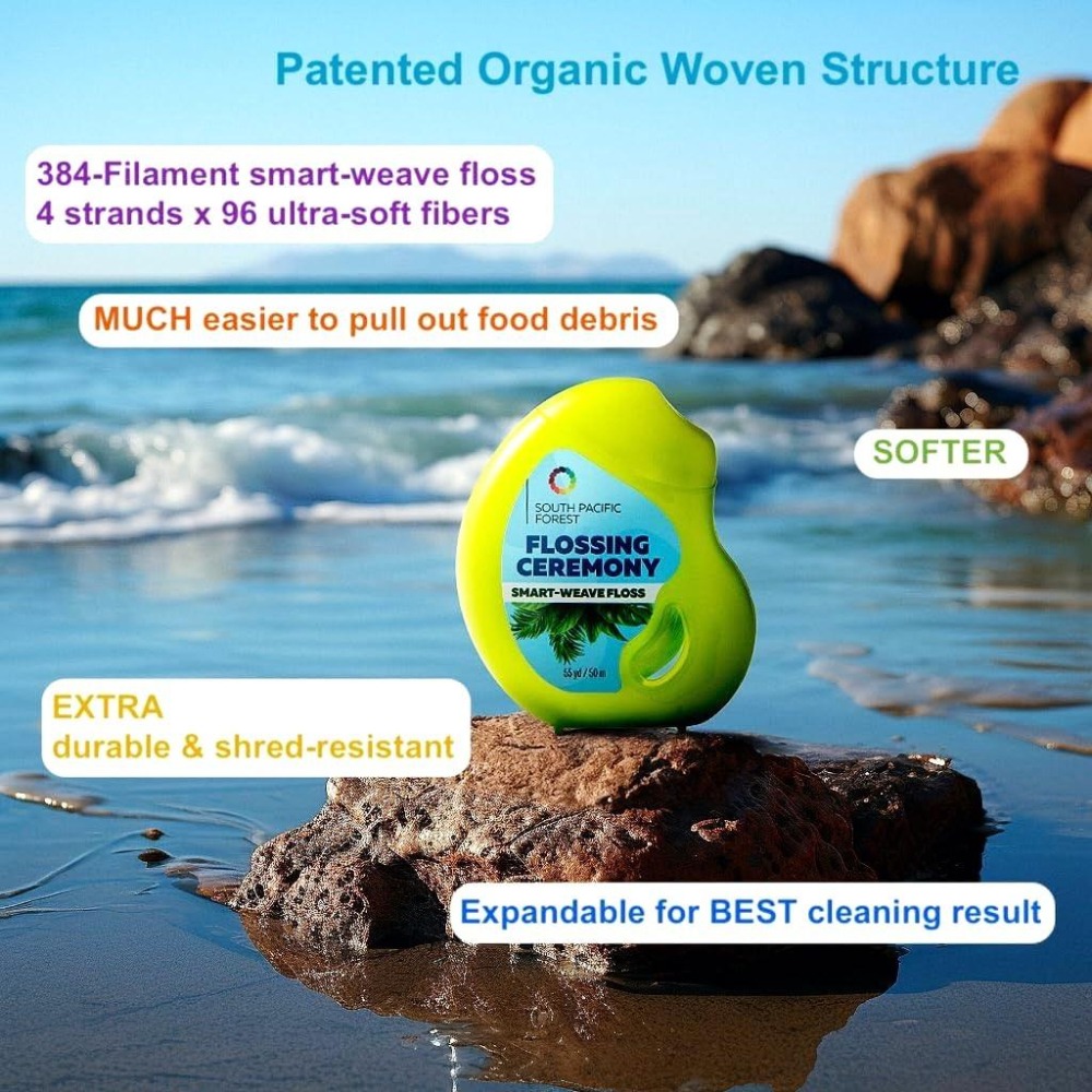 （正品）現貨 西班牙-義大利製造FlossingCeremony麥盧卡潔淨牙線2入(55碼x2)-細節圖2