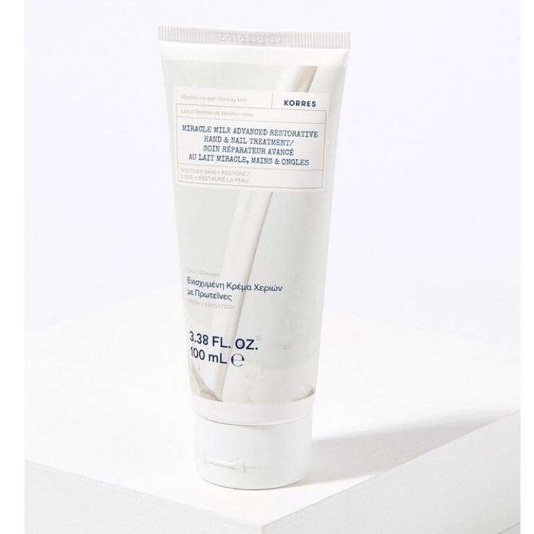 （正品）現貨希臘原裝進口KORRES 淨白驢奶溫和潔面皂 /  淨白驢奶護手霜100ML-細節圖2