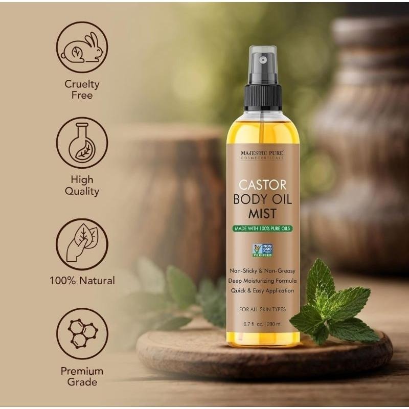 正品🌸美國原裝進口MAJESTIC PURE Castor Oil有機驗證蓖麻油 / 指緣油 護髮油 睫毛養護-細節圖3