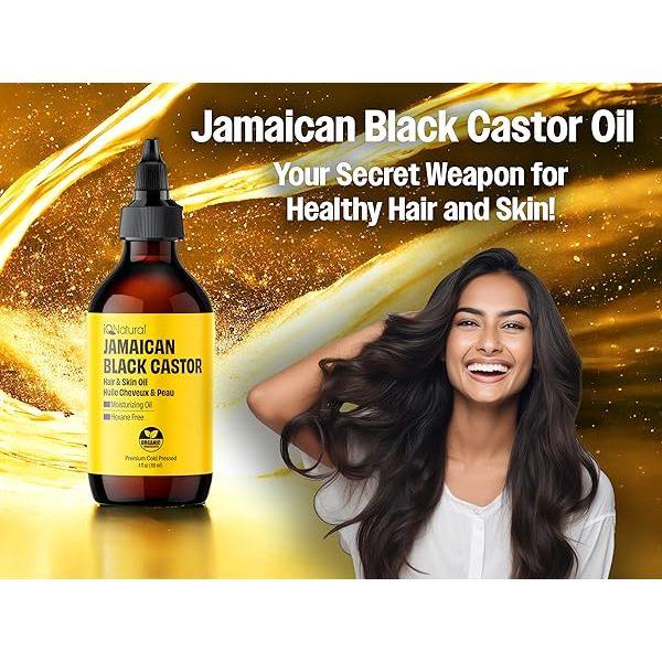 （正品） 現貨+預購🌸美國原裝進口Natural 有機牙買加冷榨黑蓖麻油-細節圖2