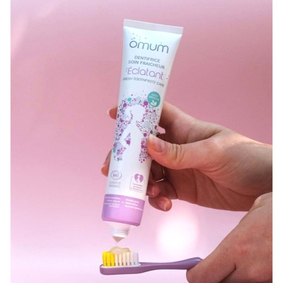 (正品)法國原裝進口Omum 歐盟BIO認證護理牙膏/ 孕期以及敏感適用-規格圖3