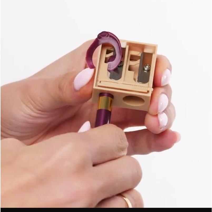 (正品)波蘭原裝Eveline彩妝雙孔削筆器/附清潔棒-細節圖2