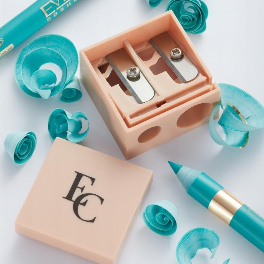 (正品)波蘭原裝Eveline彩妝雙孔削筆器/附清潔棒-細節圖3