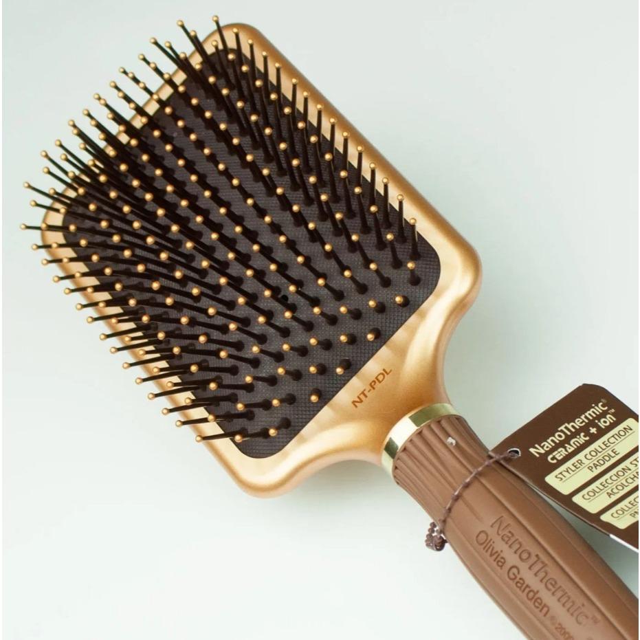 （正品）現貨美國原裝進口Olivia Garden 陶瓷 + 離子黃金造型梳 抗毛躁定型髮梳-細節圖2