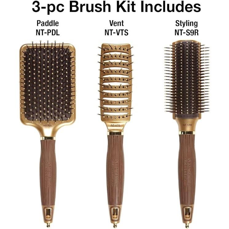 （正品）現貨美國原裝進口Olivia Garden 陶瓷 + 離子黃金造型梳 抗毛躁定型髮梳-細節圖3