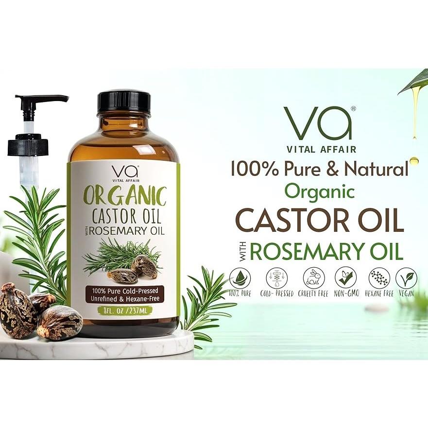 (正品)美國原裝VITAL AFFAIR 冷壓迷迭香蓖麻油 美國USDA驗證產品-細節圖6